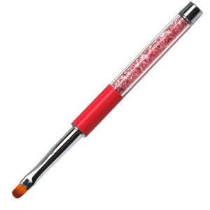 Pinceau à gel rond pour nail art avec manche en plastique et couvercle, stylo d'application de gel UV pour la décoration des ongles - Product Image 1