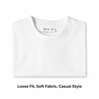 T-shirts vierges pour hommes de qualité supérieure en coton 100% 230 g/m², coupe oversize, col rond, manches courtes, infroissables