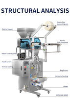 Emballage multifonction pour collations, aliments soufflés, popcorn, chips de pommes de terre, sachets de sucre, emballage vertical en bâtonnets