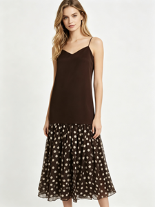 Nuevo <span class=keywords><strong>Vestido</strong></span> Largo Vintage y Sexy con Pliegues, Diseño de Parches y Escote Corazón - Product Image 1