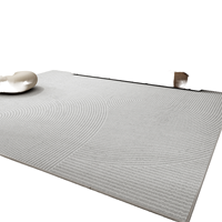 Moderner Polyester-Jacquard-Plüschteppich in Unifarbe für Wohnzimmer, Weicher Waschbarer Rutschfester Teppich, Luxuriöse Wohnraumdekoration