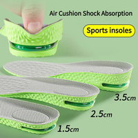 Semelles orthopédiques réglables de 1 cm à 5 cm pour augmenter la taille, inserts de talonnettes respirants avec absorption des chocs et coussin d'air pour hommes et femmes
