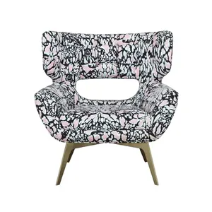 북유럽 단단한 나무 거실 디자이너 소파 싱글 게으른 소파 라운지 의자