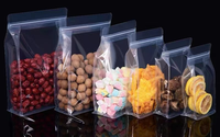 Machine automatique de fabrication de sacs à fond carré en papier kraft et plastique, avec fermeture éclair, pour emballages alimentaires verticaux, scellage sur 3 côtés