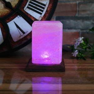 Lámpara de sal del Himalaya con USB para decoración del hogar, luz nocturna mejorada con cambio de 7 colores, lámpara de roca de sal, cristal Natural, lámpara de sal rosa - Product Image 3