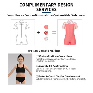 Traje de Neopreno Corto de 2mm para Niñas, con Cierre Trasero, Manga Corta, Térmico, para Buceo, Natación, Snorkel, Surf, Protección UV - Product Image 4