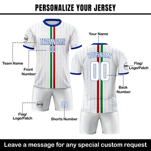 Maglia personalizzata da <span class=keywords><strong>uomo</strong></span> Italia Set maglia divisa personalizzata con il Logo del numero del nome <span class=keywords><strong>pantaloncini</strong></span> della squadra Italia inclusi - Product Image 2