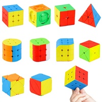 Mini cube magique en plastique de couleur unie, de forme irrégulière, créatif, transfrontalier, jouet éducatif et amusant, porte-clés, cadeau, vente en gros