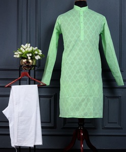 ชุดนอนผ้าฝ้ายแท้สำหรับผู้ชายแบบดั้งเดิมและเรียบง่ายสำหรับงานแต่งงาน - Product Image 1