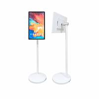 Monitor de TV LED LCD Inteligente con Pantalla Táctil de 15.6 Pulgadas 16:9, Portátil, Móvil, con Soporte de Piso Inalámbrico, a Todo Color, Full HD, para Educación al Aire Libre