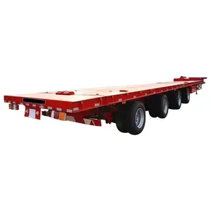 Nhà Máy 40 feet 53 ft lowbed Trailer kích thước biểu đồ máy xúc Tri trục goldhofer máy kéo thấp loader để bán