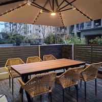 Ensemble de table et de chaises de jardin en alliage d'aluminium, résistant à l'eau et aux rayons UV, pour cour et villa