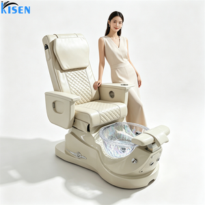 เก้าอี้นวดทำเล็บเท้าไฟฟ้า KISEN 2026 Pu Salon Station Furniture รุ่นทันสมัยหรูหราสำหรับทำเล็บมือและเล็บเท้า พร้อมอ่างแช่เท้า - Product Image 5