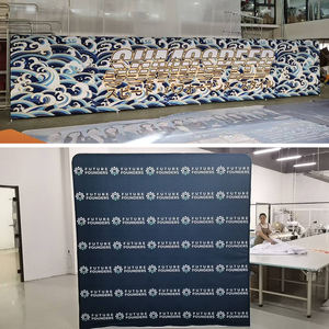 Support de toile tendue publicitaire personnalisable pour salon professionnel, format adaptable, pour scènes multi-usages - Product Image 4