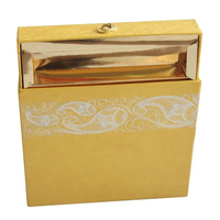 Vente en gros OEM de boîte à tiroirs de luxe en carton or jaune avec logo argenté pour barre de chocolat emballage haut de gamme avec fonction de gaufrage