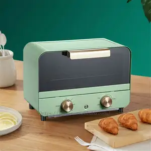 Electric mini oven 12L multifunctional stainless steel, oven with timer retro style baking pans and toaster pizza