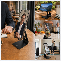 Support de téléphone portable pliable en alliage d'aluminium, réglable à 360 degrés, antidérapant, pour tablettes et iPad, anti-corrosion, vente en gros