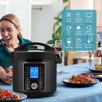 Cuisinière à pression électrique multifonction en acier inoxydable 6L avec écran LCD, cycle de cuisson automatique, commande par application, usage domestique