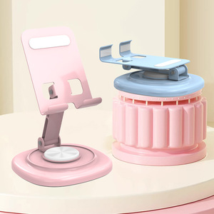 BONERUY 360 Rotating Desktop Phone Stand Universal <b>Tablet</b> <b>Holder</b> Macaron Style Pink Purple Blue White Metal Plastic Foldable - Product Image 1