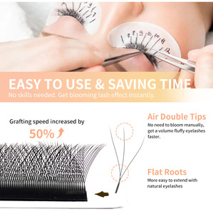 Pestañas Clover YY Injertadas, Ultra Suaves, de Pelo Sintético, Hechas a Mano, con Curvatura Automática para un Efecto 3D, para Salones de Belleza - Product Image 3