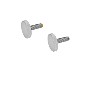 Vis à molette moletées de précision, finition argentée, corps en aluminium, pointes en laiton, acier inoxydable, ISO métrique 40mm - Product Image 4