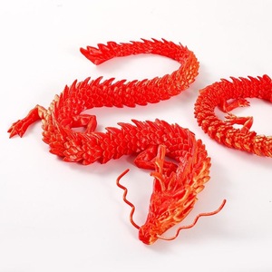 Ornement de bureau Dragon Chinois imprimé en 3D, modèle de jouet en plastique multi-articulé, article tendance TikTok pour cadeau de célébrité d'Internet - Product Image 5