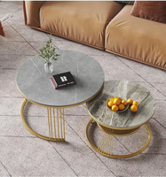 Meilleures tables basses pour la chambre à coucher, le bar à domicile, l'appartement, table basse de conception italienne, table basse ronde en marbre, ensemble de tables basses pour le salon