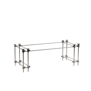 Pied de table optique style Bauhaus pour bureau, support de table en verre, bois, dalle de roche, base de plan de travail, pieds de mobilier de bureau et d'ordinateur - Product Image 5
