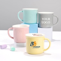 Verres à café en céramique émail, 20 pièces, tasses de Camping avec Logo personnalisé, glaçage coloré en grès, vente en gros