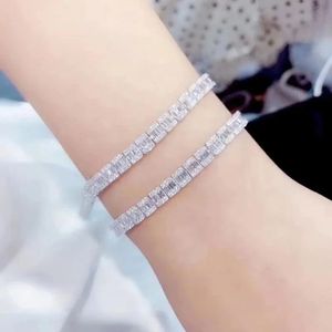 Xinfly Custom 3.65ct Natural Diamond Iced Out Tennis <b>Bracelet</b> 18K <b>Solid</b> Gold Factory Price - Product Image 3