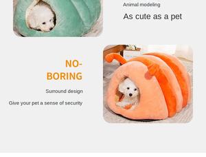 <span class=keywords><strong>2025</strong></span> зимняя маленькая палатка-домик, Удобная Экологически чистая кровать для кошек и собак с твердым рисунком животных, теплый полузакрытый домик для домашних животных - Product Image 4