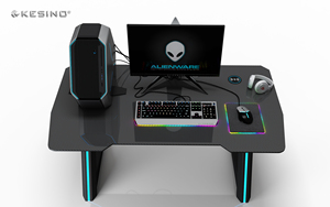Kesino RGB LED Lights Adjustable Height Gamer <strong>Computer</strong> Gaming <strong>Desk</strong> Manufactured <strong>Desk</strong> <strong>With</strong> Specific Features - Product Image 4