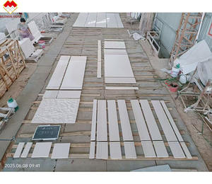 Yunfu pierre personnalisé blanc calcaire pavés naturel dinde blanc calcaire pour extérieur Village château église mur carrelage décor - Product Image 5