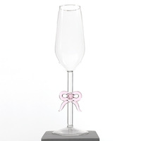 Tout nouveau produit barre décoration de mariage cadeau mignon arc verre Transparent vin Champagne gobelet tasse verres