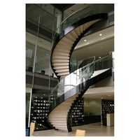 Escalier Courbé Intérieur Personnalisé en Fer Forgé avec Main Courante – Idéal pour Villas et Halls d'Entrée – Vente Chaude