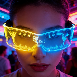 <span class=keywords><strong>Gafas</strong></span> Acrílicas Plegables, Protección <span class=keywords><strong>de</strong></span> <span class=keywords><strong>Seguridad</strong></span> Directa del Fabricante, Estilo Cyberpunk, LED <span class=keywords><strong>de</strong></span> Moda, Navidad, Año Nuevo, ÉXITO <span class=keywords><strong>DE</strong></span> VENTAS - Product Image 6