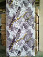 Panneau mural en PVC à impression visuelle 3D 5D, revêtement UV, imperméable, résistant à l'humidité, ignifuge, facile à installer, revêtement mural décoratif