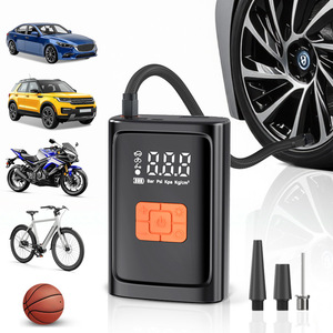 Mini pompe à air portable 12V avec écran LED pour voiture, moto, vélo, gonfleur de pneus sans fil, 30L/min, monocylindre - Product Image 1