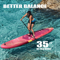 Planche de paddle gonflable 11'6" en PVC/EVA Drop Stitch, unisexe, polyvalente, pour SUP