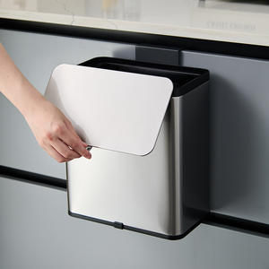 Poubelle à compost pour comptoir de cuisine Seau à déchets alimentaires en acier inoxydable avec couvercle Petit composteur - Product Image 6