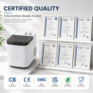 Máquina de Hielo Portátil Eléctrica de 12 kg/24 h, Rápida, de Sobremesa, Cubitos de Hielo en Forma de Bala, Autolimpiante, Carcasa de Plástico, para Hotel y Exteriores - Product Image 5