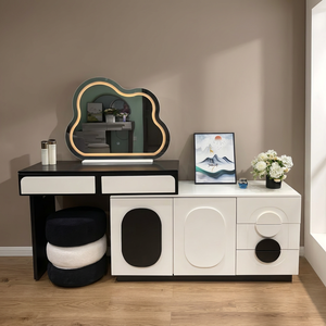 Modern Makeup <b>Vanity</b> Table With <b>Lighted</b> Mirror Storage Desk For Bedroom Furniture Modern bedroom <b>vanity</b> - Product Image 3