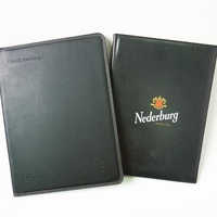 Porte-menu A4 pour restaurants et hôtels, couverture de menu en cuir PU de luxe avec logo personnalisé, fait main et portable, pour cadeaux de bienvenue