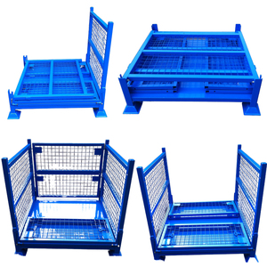 Steel foldable pallet cage pallet container pallet box