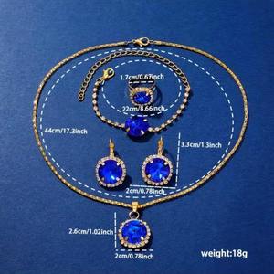 Orologio da Polso Analogico NYY in Lega con Set di 5 Gioielli, Quadrante in Vetro, Lancette Eleganti, Strass, Regalo per Donne - Product Image 6