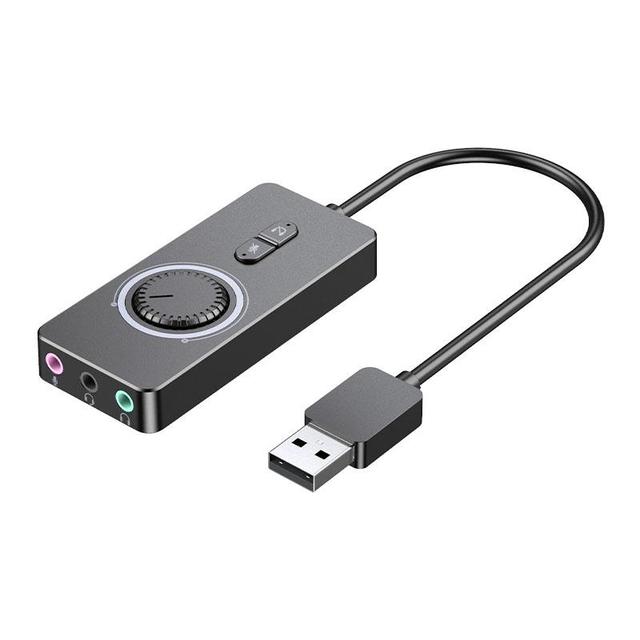 USB External Sound Card USB to 3.5Mm Audio Adapter to Earphone Microphone for Computer Laptop PS4 Sound Card