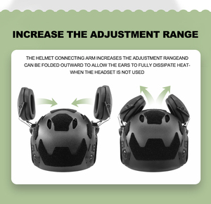 आर्क एडाप्टर/सामरिक हेलमेट रेल निलंबन हेडसेट समर्थन ब्रै03em025 फोल्डेबल पर्यावरण के अनुकूल मिश्र धातु/नायलॉन आउटडोर उपयोग - Product Image 5
