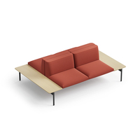 Ensemble de canapés modulaires de bureau personnalisables, table basse en mélamine en option pour la zone de réception du bureau
