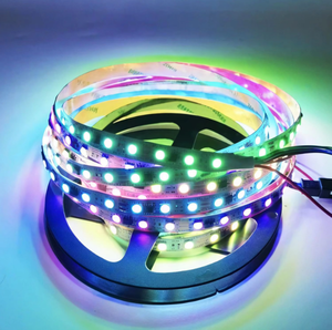 ไฟ LED แบบแอดเดรสเซเบิล WS2811 12V 30/60 หลอด/เมตร 5 เมตร IP20/IP65 CE RoHS โปรแกรมได้ แถบไฟแบบยืดหยุ่น พิกเซล WS2811 ไฟแถบ RGB - Product Image 1