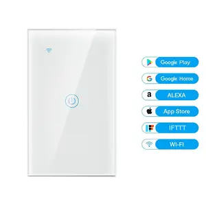 US Standard 1 Gang AC Wireless Touch Home Electrical Light Switch Smart With Alexa Google Home